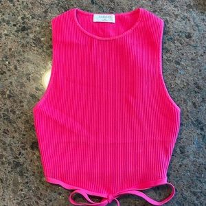Babaton sculpt knit tie top